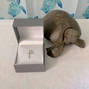 Beautiful new sterling silver double cross necklace.